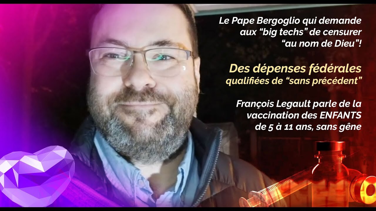 "Live" du lundi, 25 octobre 2021 avec le Pape Bergoglio qui demande la censure, "au nom de Dieu"