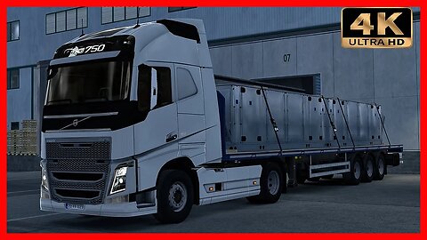 Night ride with Volvo FH 16.750 | Euro Truck Simulator 2 “4K” Gameplay