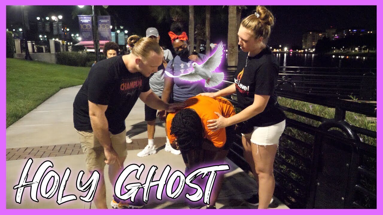 She got instantly HIT by the Holy Spirit!!!