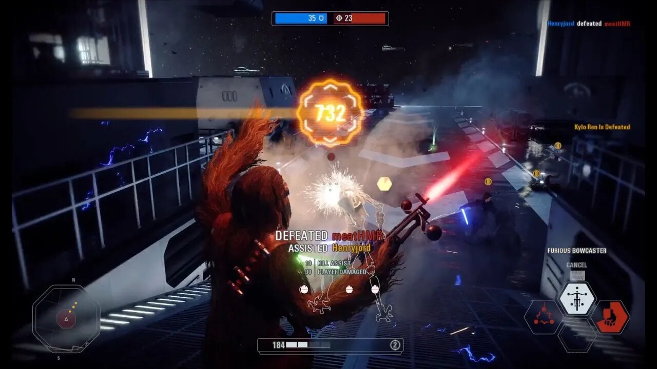 Chewbacca & Han 15,980 Score & 28 Eliminations - Heroes vs Villains - Deathstar II - Battlefront II