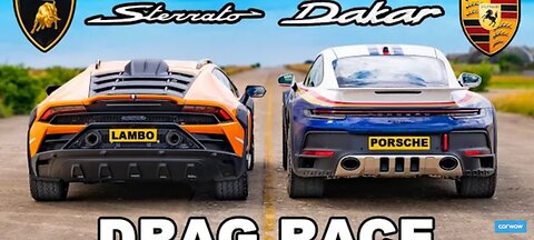 New Lambo sterrato vs Porsche 911 Darker: DRAG RACE