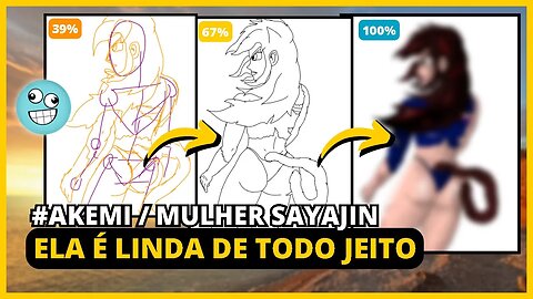 DESENHANDO ELA NA FORMA BASE | CENA: APÓS O FIM DA LUTA - MINHA SAYAJIN FEMININA