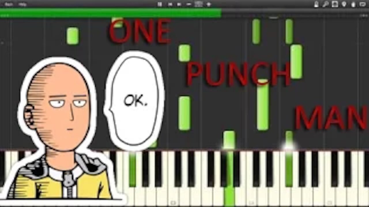 One Punch Man - Sad Theme (Synthesia piano tutorial)