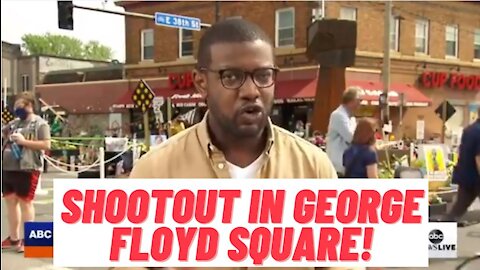 Shootout At George Floyd Square on Live News; Reporter Robbed Of Drone!