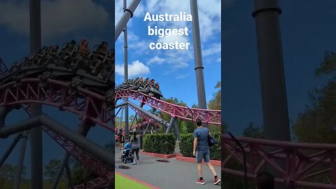 biggest rollercoaster in aus! #shorts #short #australia #scary #rollercoaster #screaming #wtf #omg