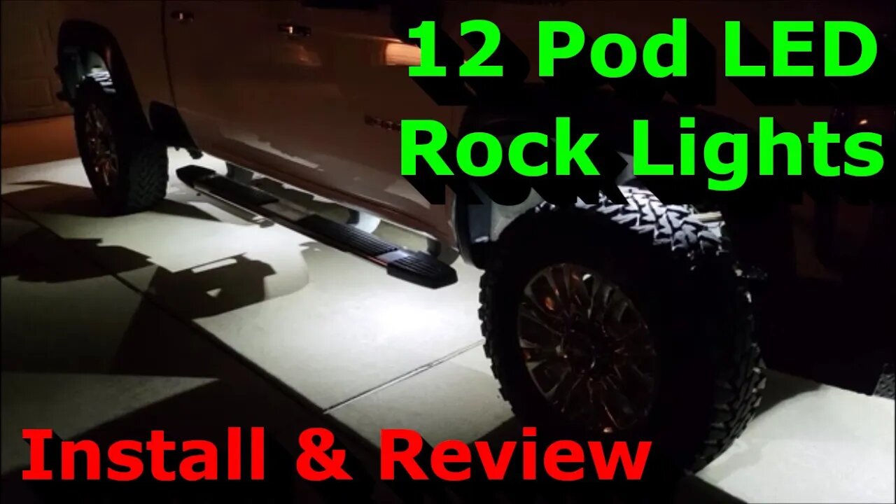 12 Pod LED Rock Lights - Install & Review - White & Bright