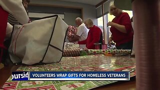 Wrapping gifts for veterans