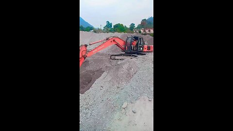 Excavator machine work