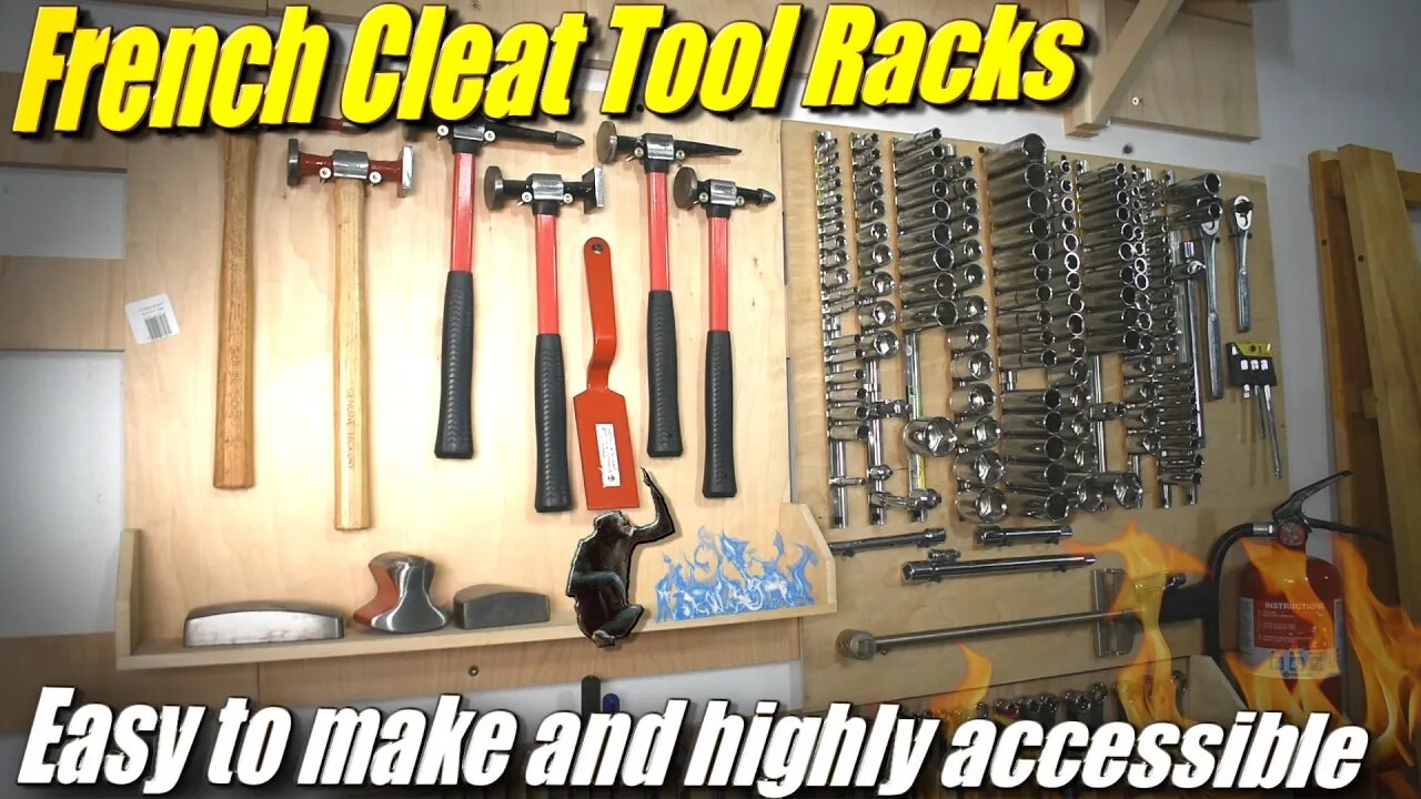 Make Simple DIY Tool Racks for Organizing Your Work Shop with French Cleats