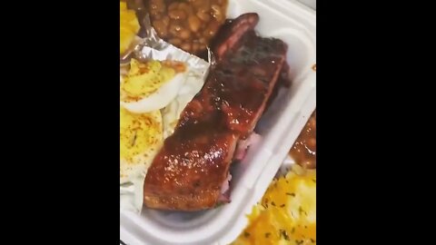 Baby back BBQ ribs combo | @chefb_bigbites on IG 😁🔥🤑 #shorts