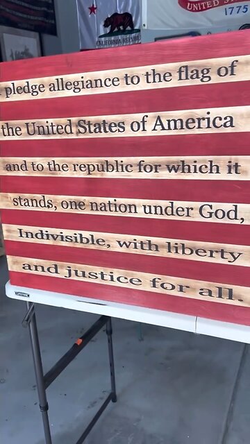 Regulation size custom corn hole boards w/ Pledge Of Allegiance