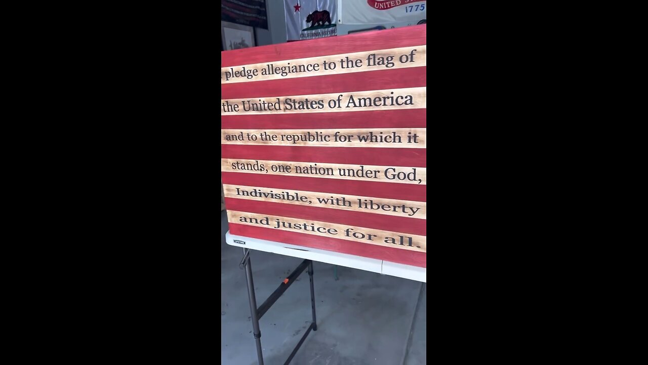 Regulation size custom corn hole boards w/ Pledge Of Allegiance