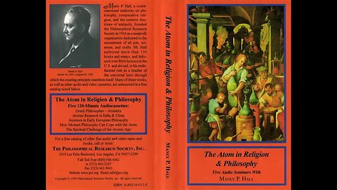 Manly P. Hall - Atom in Religion and Philosophy (Part 6) Atomism in Early European Philosophy