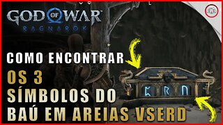 God of war Ragnarok, Como encontrar os 3 símbolos do baú em Areias Vserd | Super dica