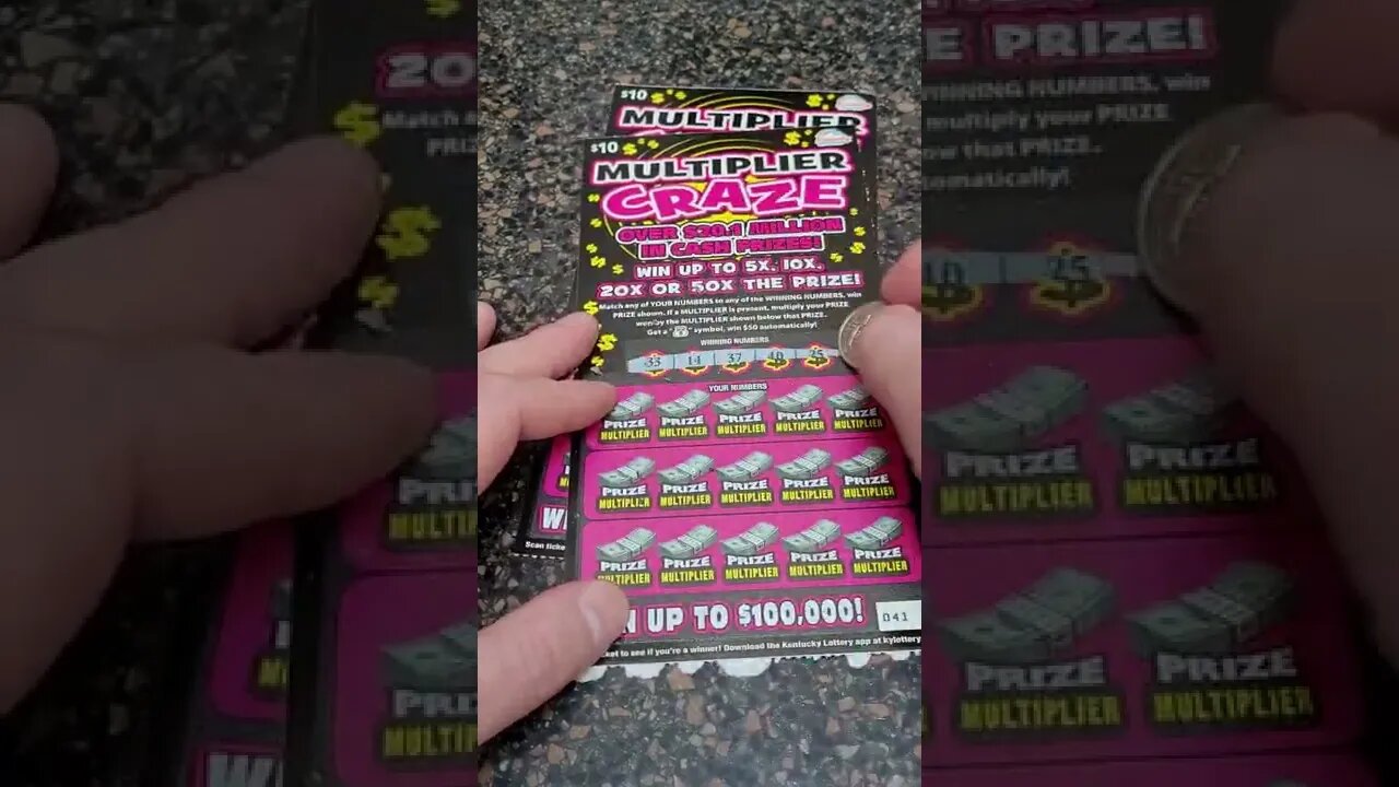 GOOD Winning Lottery Ticket Scratch Off Multiplier Craze!