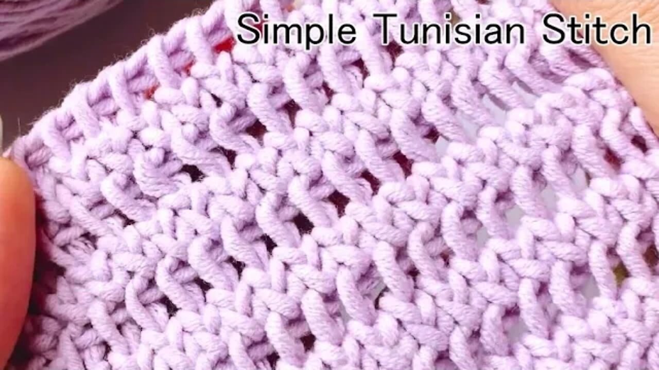 🧶Super Very Very Easy Tunisian Crochet Stitch