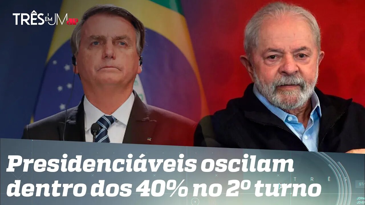 Bolsonaro e Lula têm empate técnico no 1º turno, segundo nova pesquisa