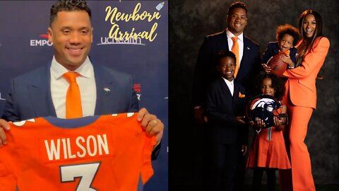 Russell Wilson & Ciara Take The Kids To His Broncos Press Conference! 🏈