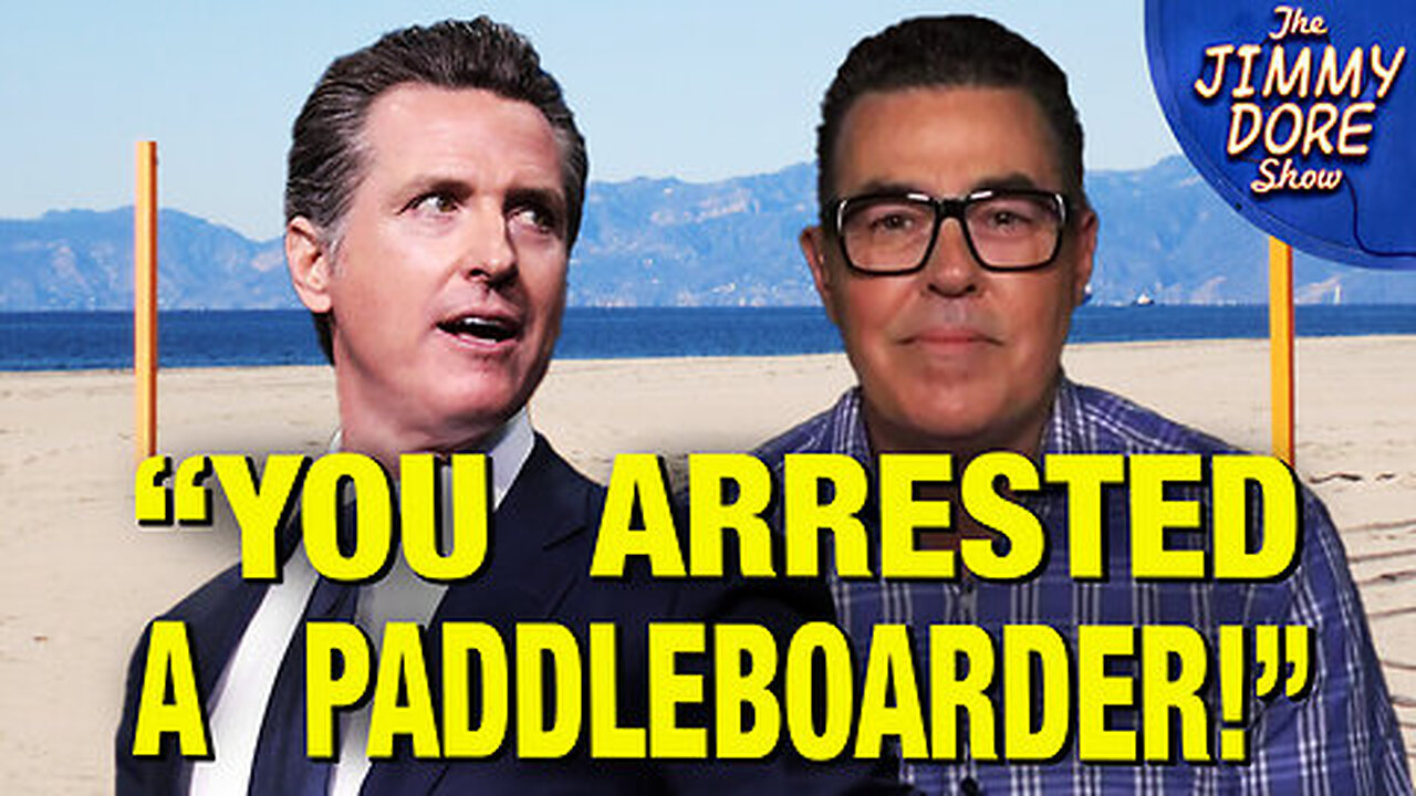 Adam Carolla CORNERS Gavin Newsom Over Shutting Beaches!