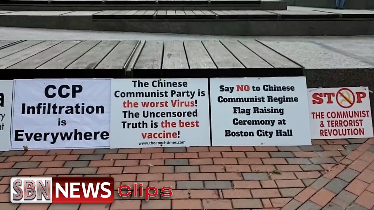 Americans Protest Against Communist China Flag Raising at Boston City Hall - 4183