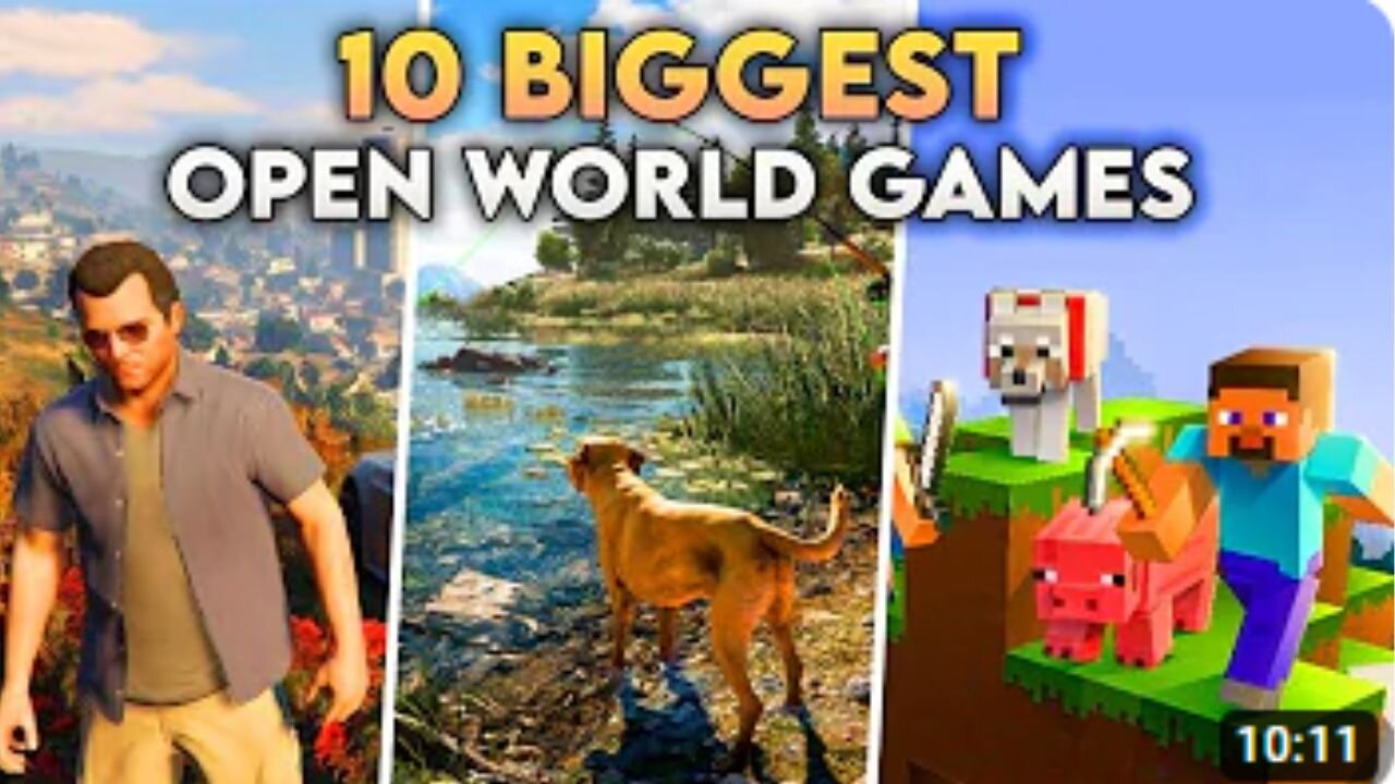 Top 10 *BIGGEST* OPEN WORLD Games Ever Made 😍 | This Video Will Shock You 😱