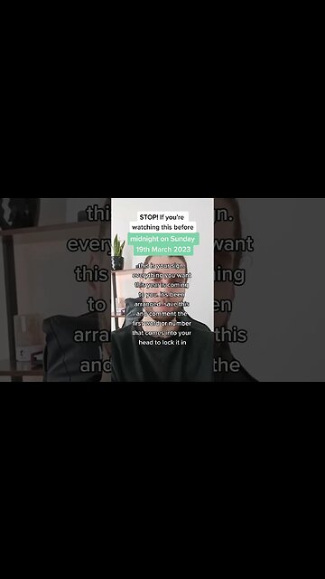 Watch This On Sunday 19th March To Manifest Your Dreams