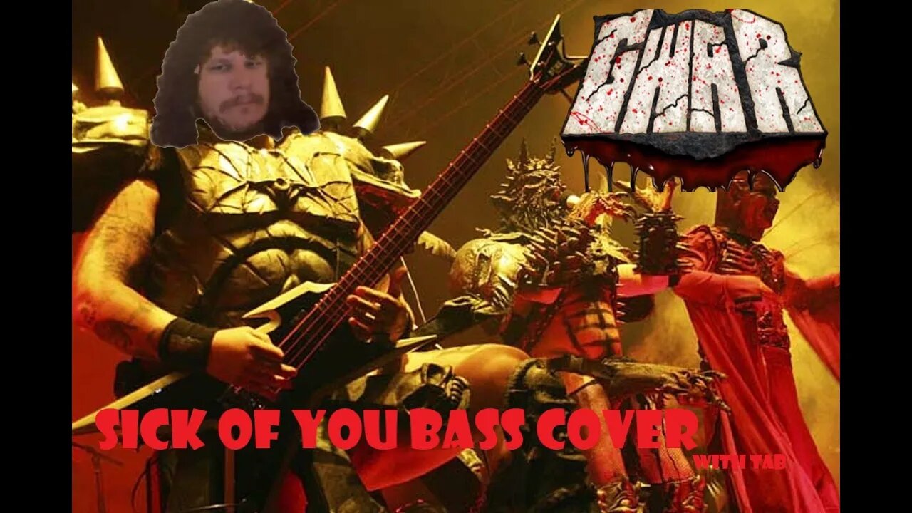 GWAR - Sick of you (Bass cover with TAB)