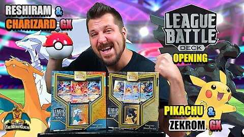 League Battle Decks | Pikachu & Zekrom GX | Reshiram & Charizard GX | Pokemon Cards Opening