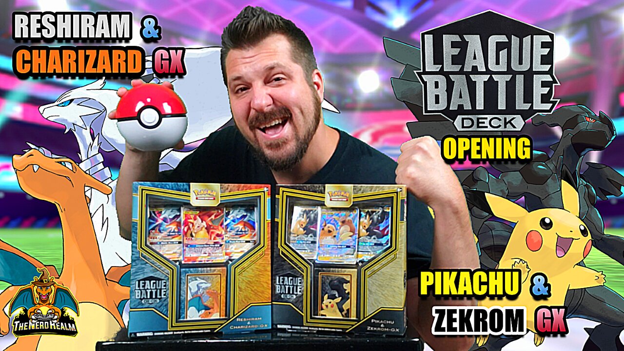 League Battle Decks | Pikachu & Zekrom GX | Reshiram & Charizard GX | Pokemon Cards Opening