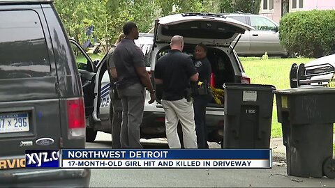 17-month-old girl killed when mother backed out car from driveway in northwest Detroit