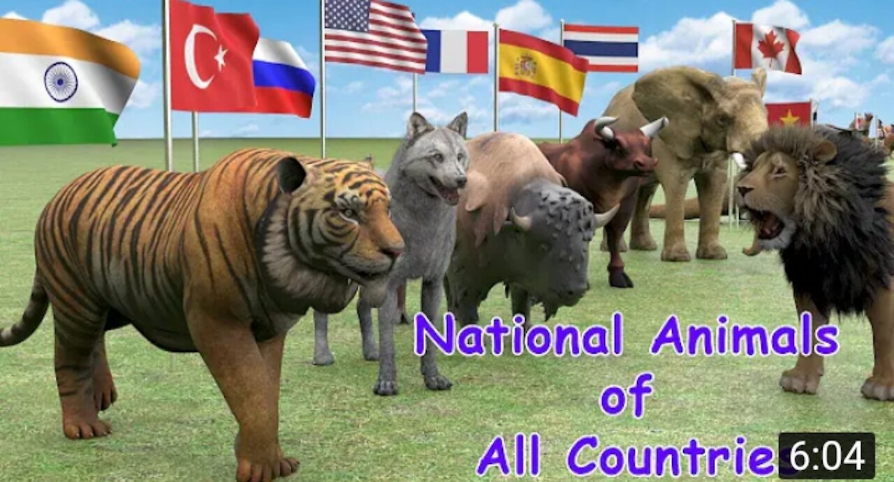 National Animal of Countries | County Flags and Names with National Animals