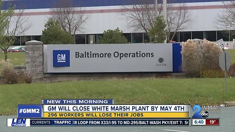 White Marsh GM plant to close May 4