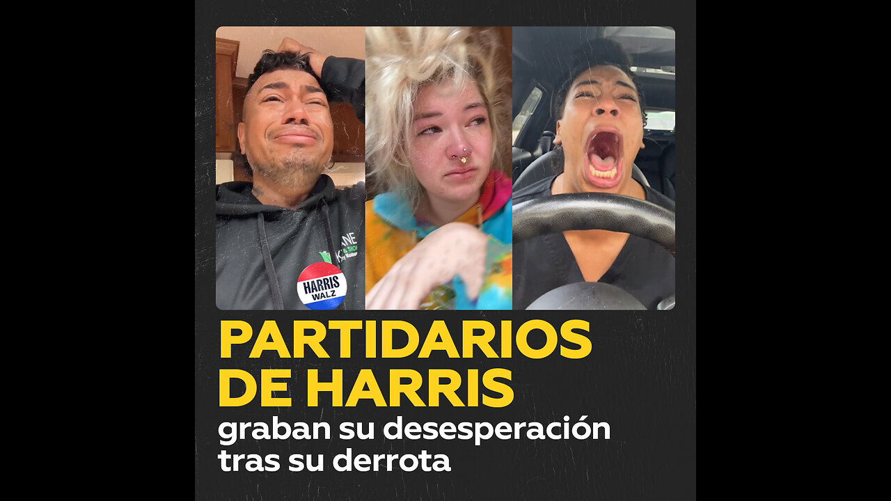 "¡EE.UU. está lleno de idiotas! ": partidarios de Harris gritan y lloran a cámara tras su derrota