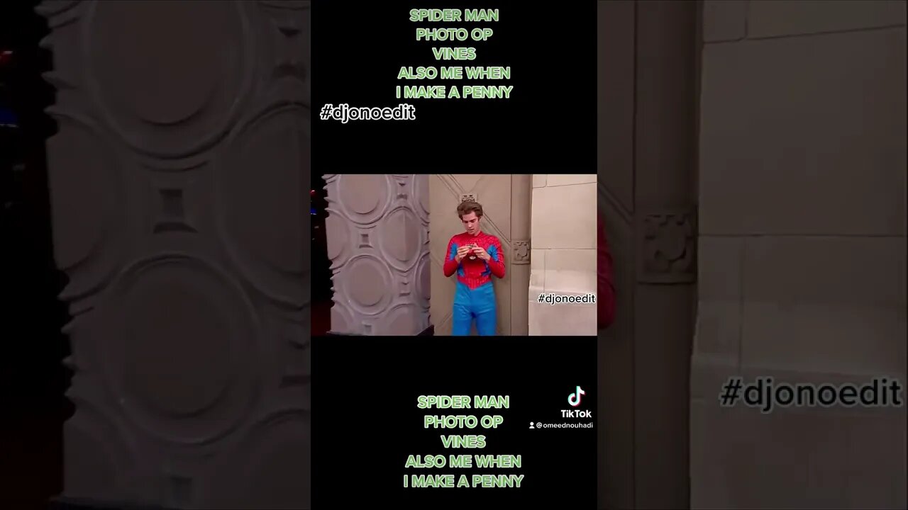 Spider man photo op vines also me when I make a penny #djonoedit #omeednouhadi #stephaniemouhadi