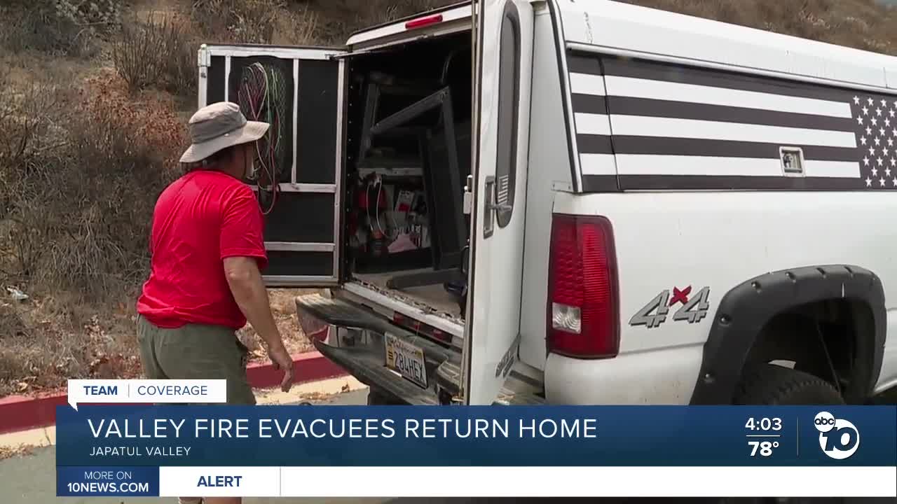 Valley Fire evacuees return home