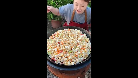 Chinese girl cooking