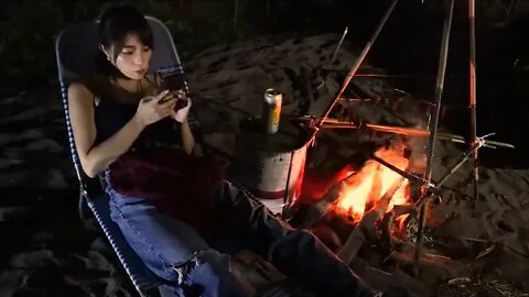 4K ! Outdoor ! Camping Kimiya Mori teaches you how to make a campfire outdoors