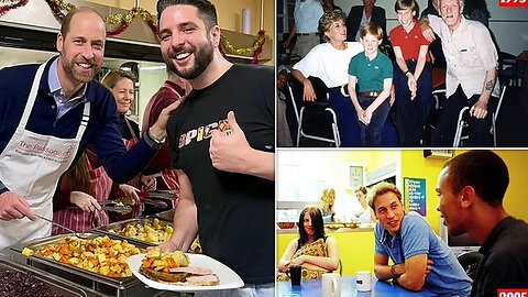 "Prince William Surprises Homeless at Christmas Dinner"