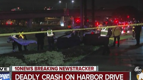 Deadly crash on Harbor Drive