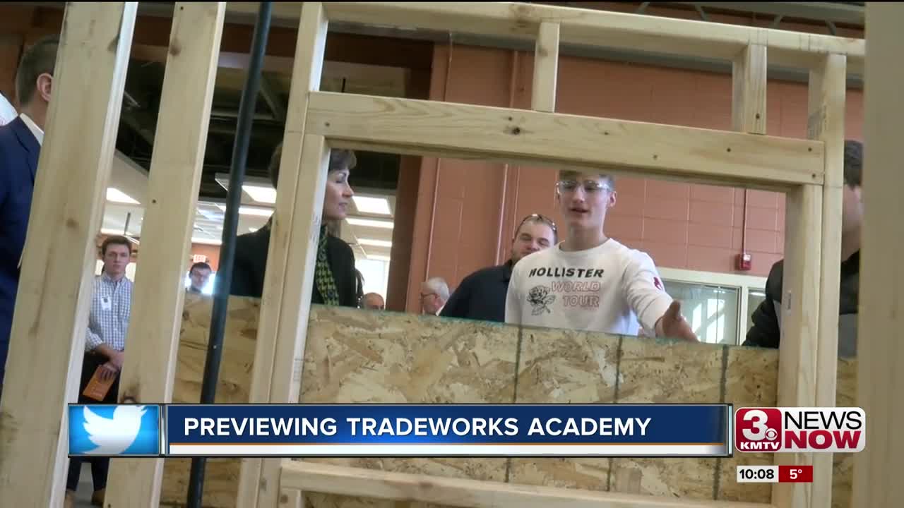 Iowa Governor Kim Reynolds visits TradeWorks Academy in Council Bluffs