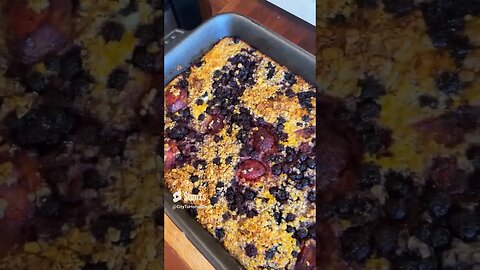 BAKED OATMEAL🫐 #mealprep #healthy #healthyfood #oats #fy #fyp #baking #homecook #fruits #easyrecipe