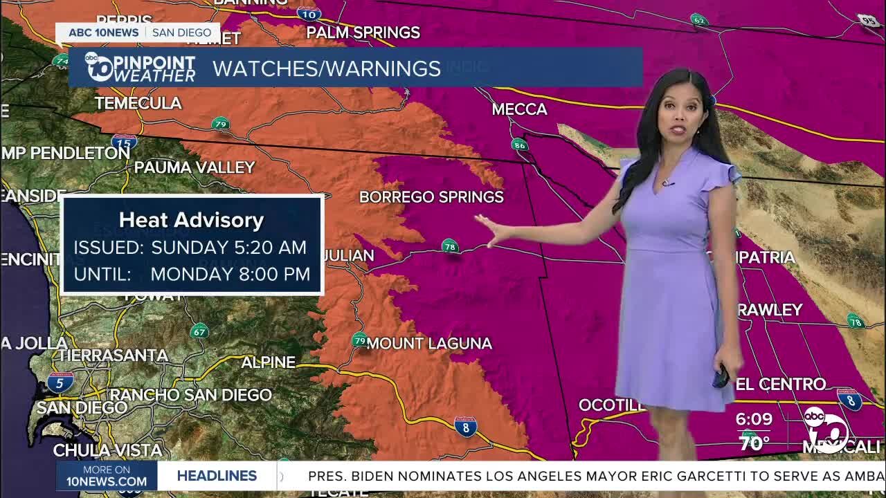 ABC 10News Pinpoint Weather for Sun. July 11, 2021