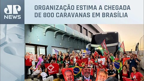 Caravanas de apoiadores de Lula começam a chegar a Brasília para posse