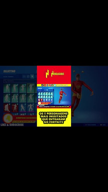 ⭐️ SHORTS ! Confira os 5 personagens mais inusitados que entraram no FORTNITE! #shorts
