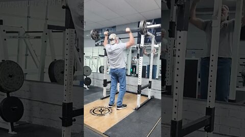 145lbs x 15 reps, Military 🪖 press, Crazy 🤪 old man