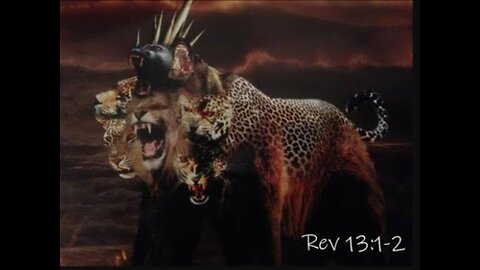 Revelation of the seven headed, ten horned beast, prophecy of John warning persecution of the church