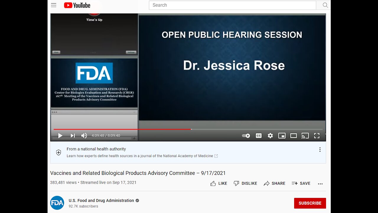 FDA – Vaccines and Related Biological Products Advisory Committee – 9/17/2021