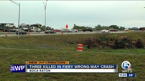 3 die in wrong-way I-95 crash in Boca Raton