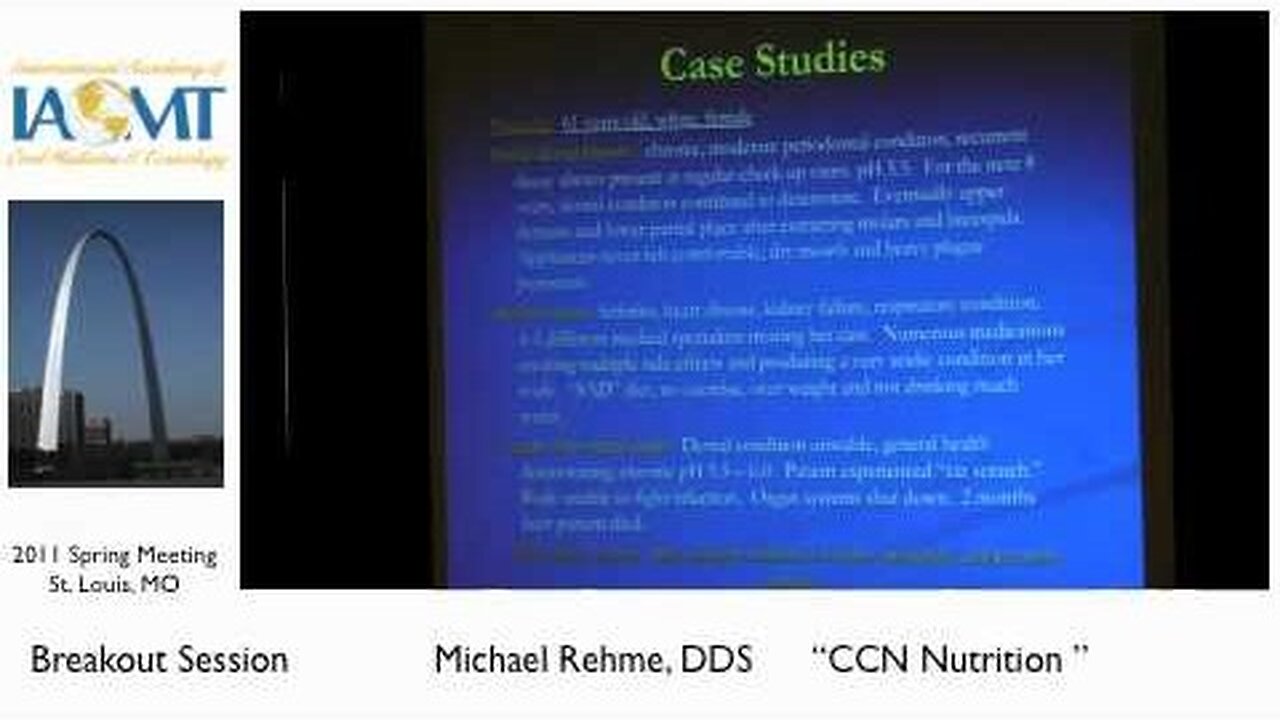 Dr. Michael Rehme discusses nutrition and dental and overall health IAOMT St. Louis 2011