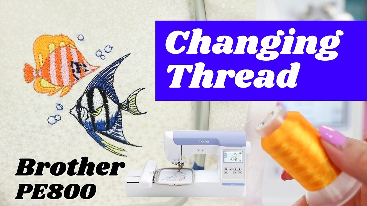 Stitching Out Embroidery Designs with Thread Color Changes | Brother PE800